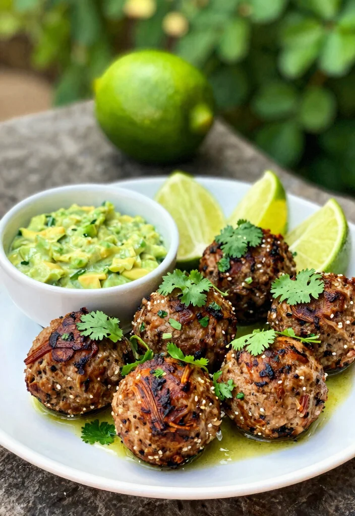 10 Keto Meatball Recipes for Easy Satisfying Low-Carb Meals - 10. Cilantro Lime Meatballs