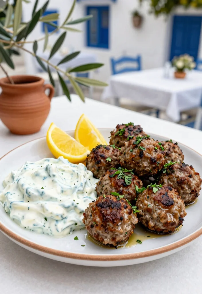 10 Keto Meatball Recipes for Easy Satisfying Low-Carb Meals - 4. Greek Meatballs with Tzatziki Sauce