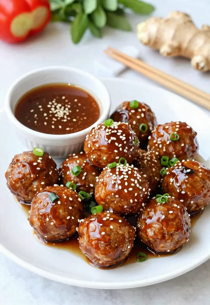 10 Keto Meatball Recipes for Easy Satisfying Low-Carb Meals - 5. Asian-Inspired Meatballs with Soy Ginger Glaze