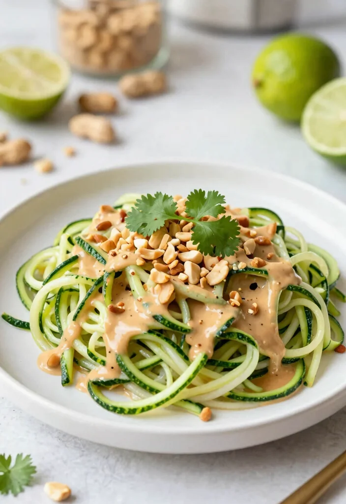 10 Keto Zoodle Recipes for Fresh Low-Carb Pasta Alternatives - 5. Thai Peanut Zoodles