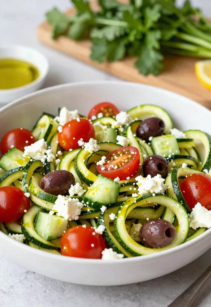 10 Keto Zoodle Recipes for Fresh Low-Carb Pasta Alternatives - 6. Mediterranean Zoodle Salad