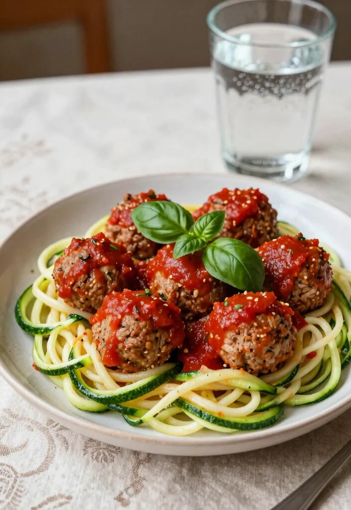 10 Low-FODMAP Dinner Recipes for Gentle Simple Eating - 5. Turkey Meatballs with Zucchini Noodles