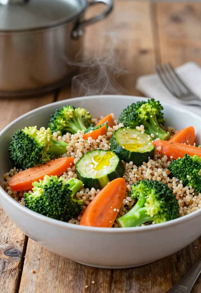 10 Low-Histamine Vegetarian Recipes for Gentle Simple Eating - 2. Quinoa with Steamed Vegetables
