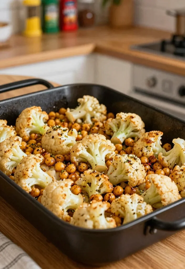 10 Low-Histamine Vegetarian Recipes for Gentle Simple Eating - 7. Roasted Cauliflower and Chickpeas