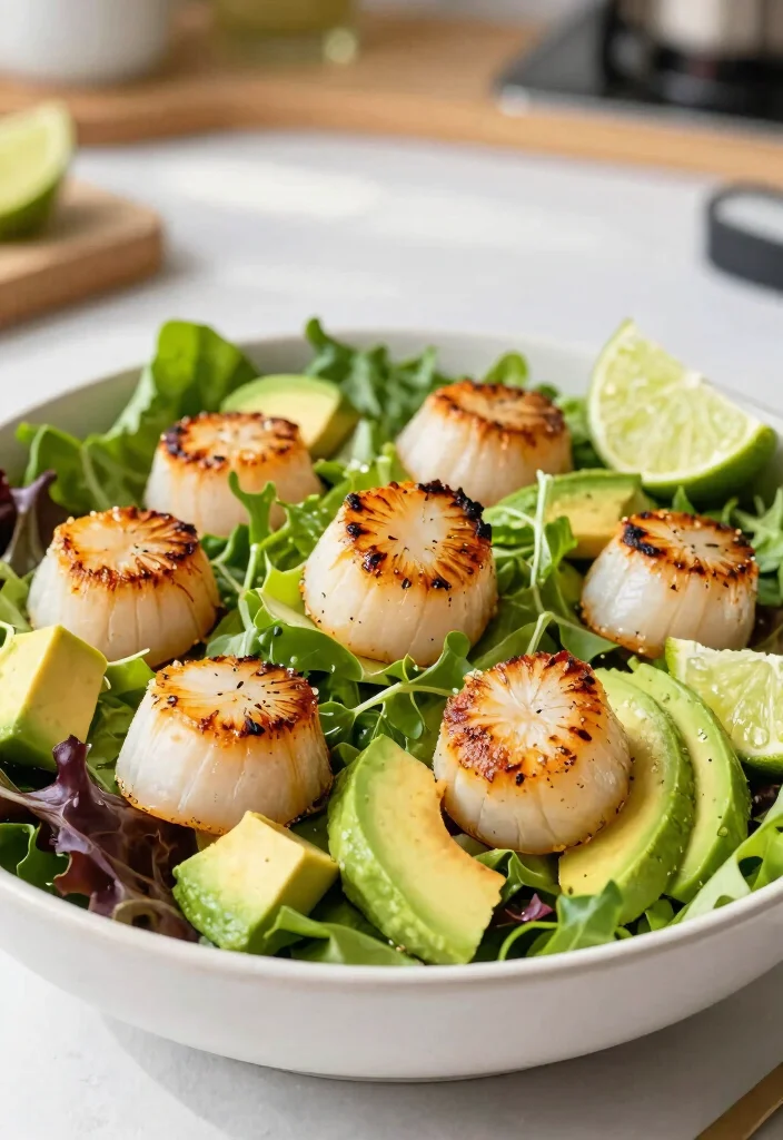 10 Scallop Dinner Recipes for Easy Elegant Weeknight Meals - 9. Scallop and Avocado Salad