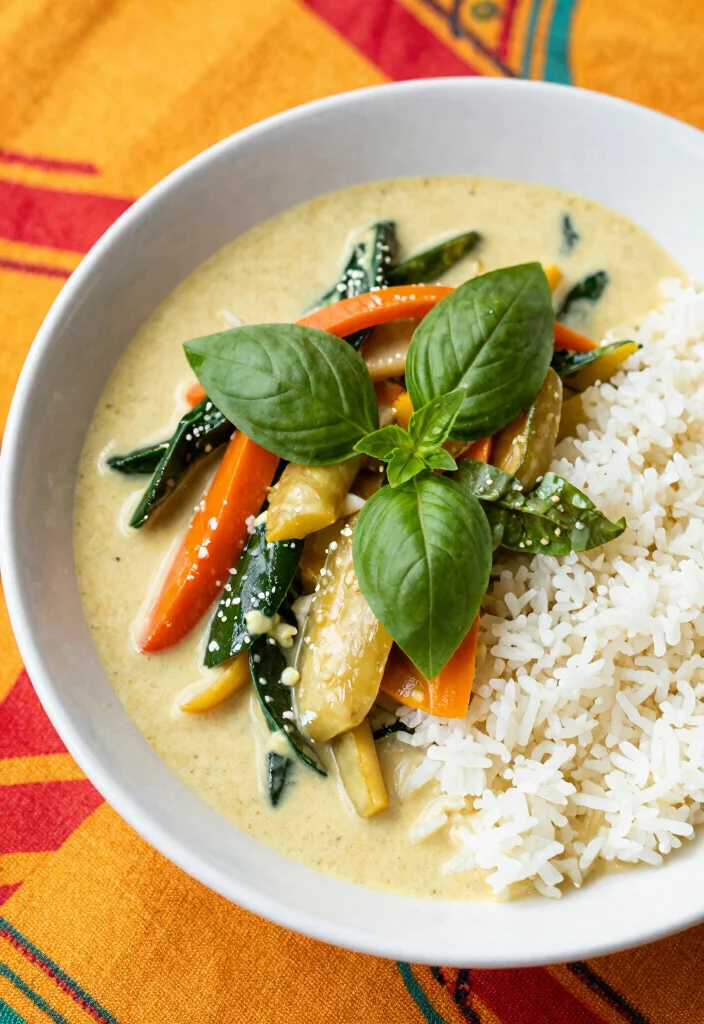 10 Thai Basil Vegetarian Recipes for Bright Herb-Packed Meals - 2. Thai Basil Vegetable Curry