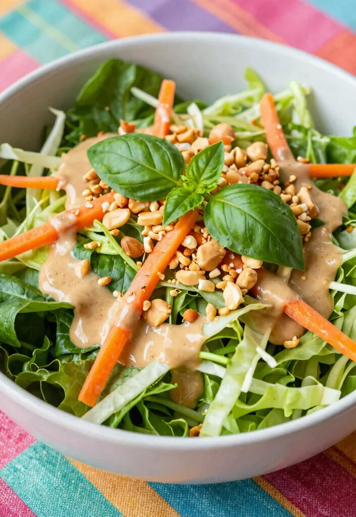 10 Thai Basil Vegetarian Recipes for Bright Herb-Packed Meals - 5. Thai Basil Salad with Peanut Dressing