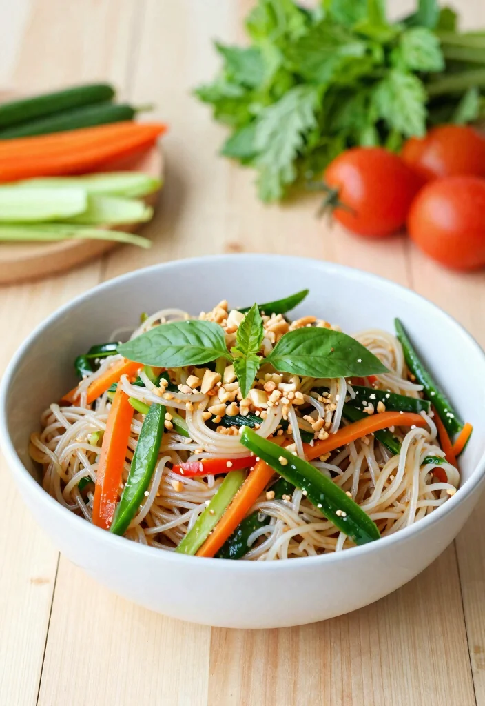 10 Thai Basil Vegetarian Recipes for Bright Herb-Packed Meals - 8. Thai Basil Noodle Salad
