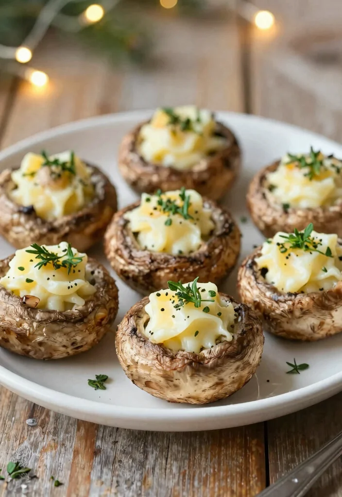 10 Vegan Christmas Recipes for Festive Easy Holiday Plates - 1. Savory Stuffed Mushrooms