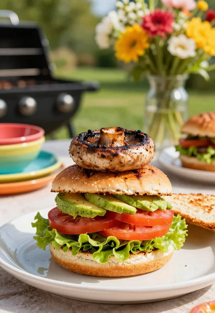 10 Vegan Grilled Recipes for Fresh Flavorful Plant Meals - 3. Grilled Portobello Mushroom Burgers