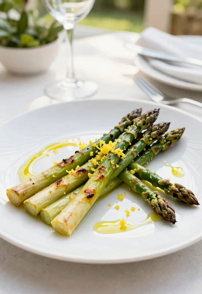 10 Vegan Grilled Recipes for Fresh Flavorful Plant Meals - 9. Grilled Asparagus with Lemon Zest
