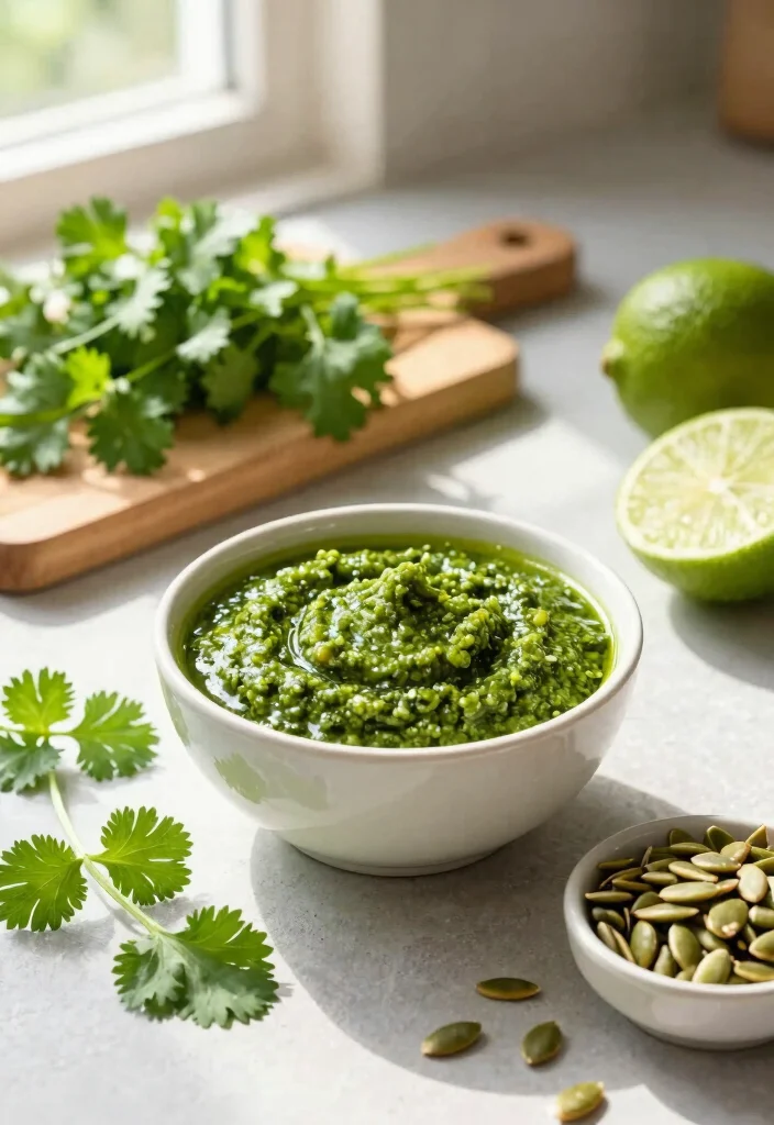 10 Vegan Pesto Recipes for Fresh Herb-Packed Meals - 2. Cilantro Lime Pesto