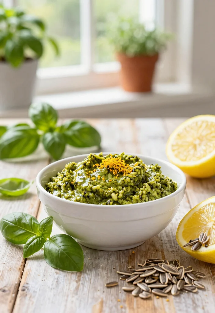 10 Vegan Pesto Recipes for Fresh Herb-Packed Meals - 8. Lemon Basil Pesto