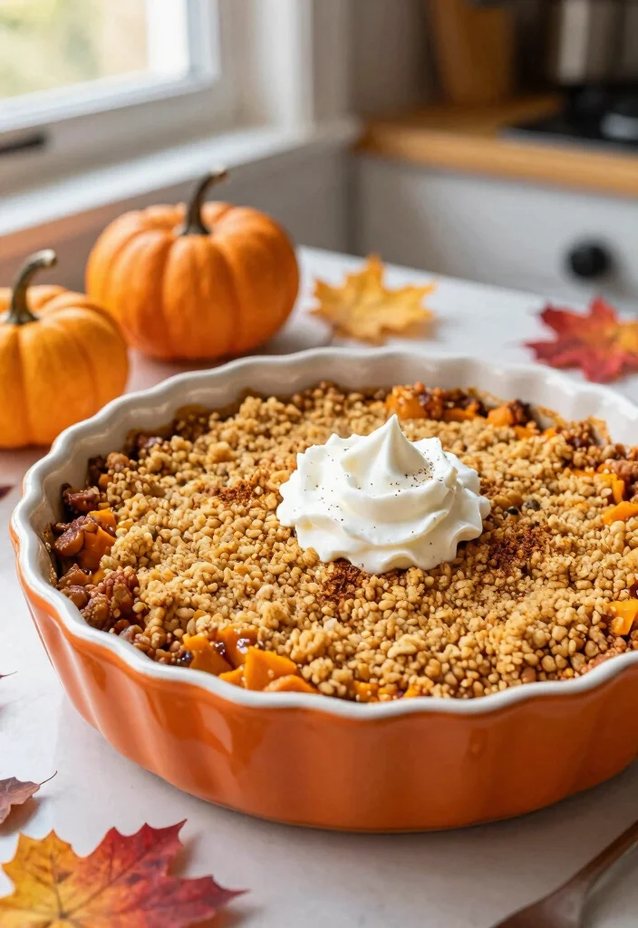 10 Vegetarian Crumble Recipes for Cozy Plant-Based Comfort - 4. Pumpkin Spice Crumble