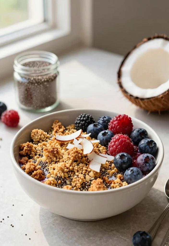 10 Vegetarian Crumble Recipes for Cozy Plant-Based Comfort - 7. Chia Seed and Coconut Crumble