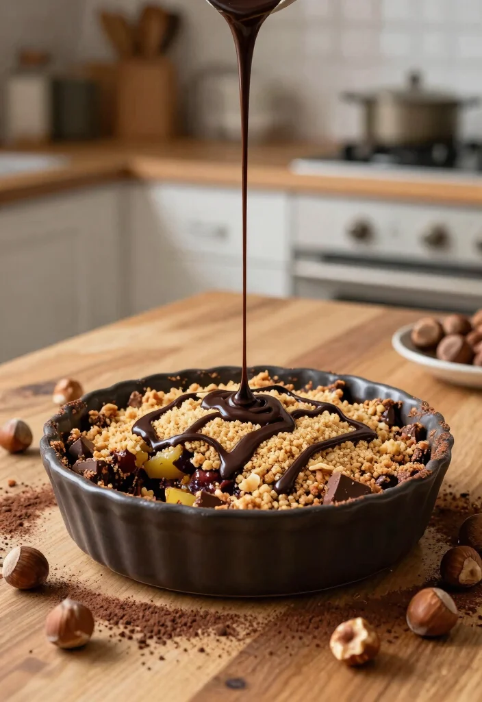 10 Vegetarian Crumble Recipes for Cozy Plant-Based Comfort - 8. Chocolate Hazelnut Crumble