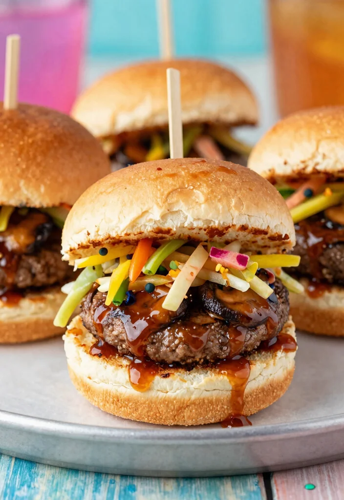 10 Vegetarian Slider Recipes for Fun Easy Party Plates - 7. Teriyaki Mushroom Sliders