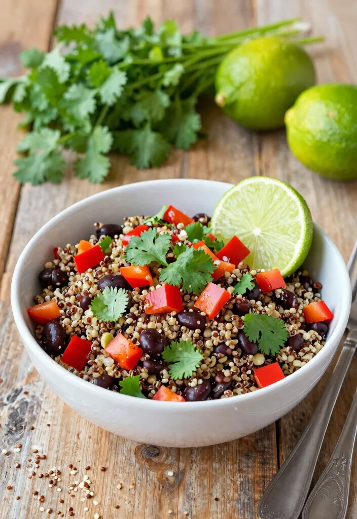 12 Fresh Dinner Recipes for Light Bright Weeknight Eating - 1. Quinoa and Black Bean Salad