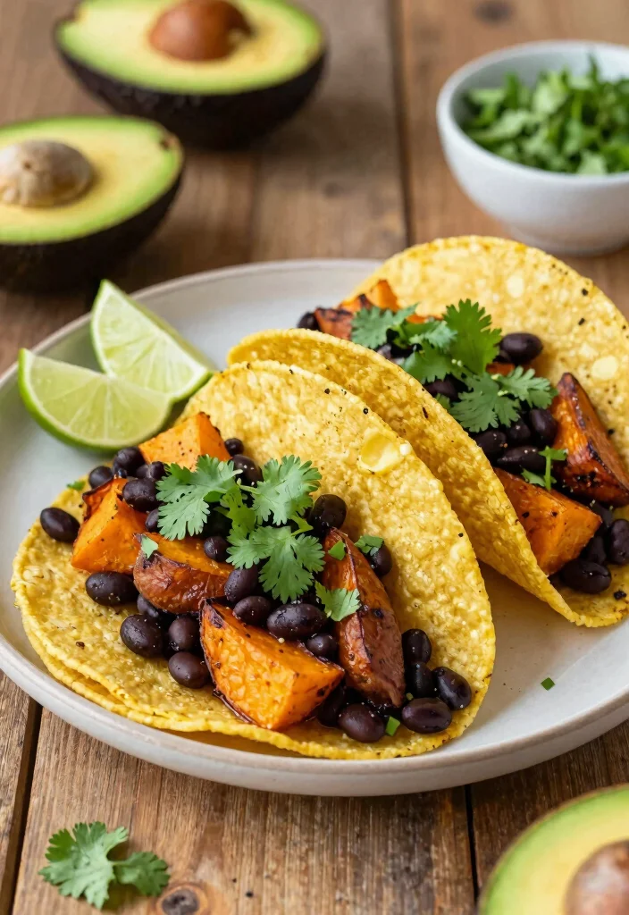12 Fresh Dinner Recipes for Light Bright Weeknight Eating - 10. Baked Sweet Potato and Black Bean Tacos
