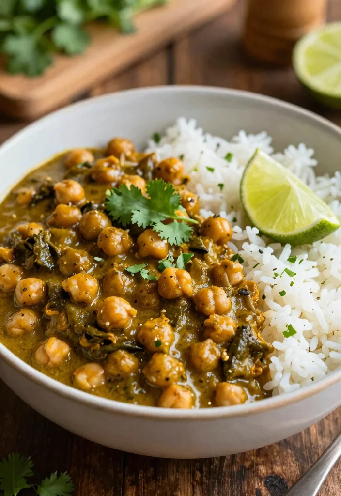 12 Fresh Dinner Recipes for Light Bright Weeknight Eating - 12. Easy Chickpea and Spinach Curry