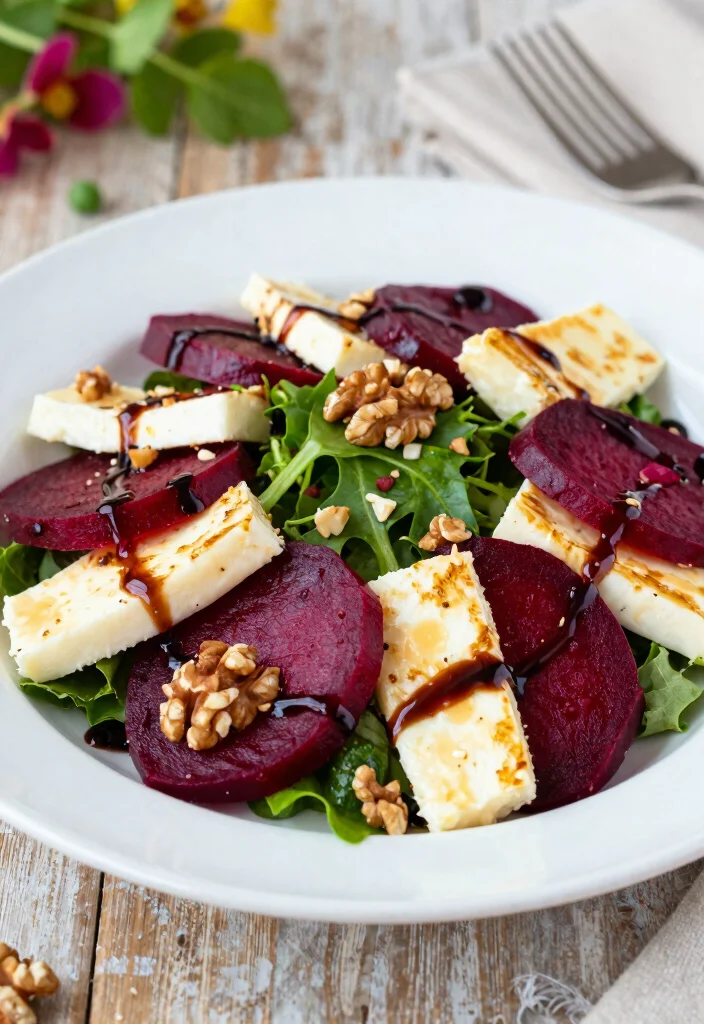 12 Halloumi Vegetarian Recipes for Easy Flavorful Meals - 12. Halloumi & Beetroot Salad