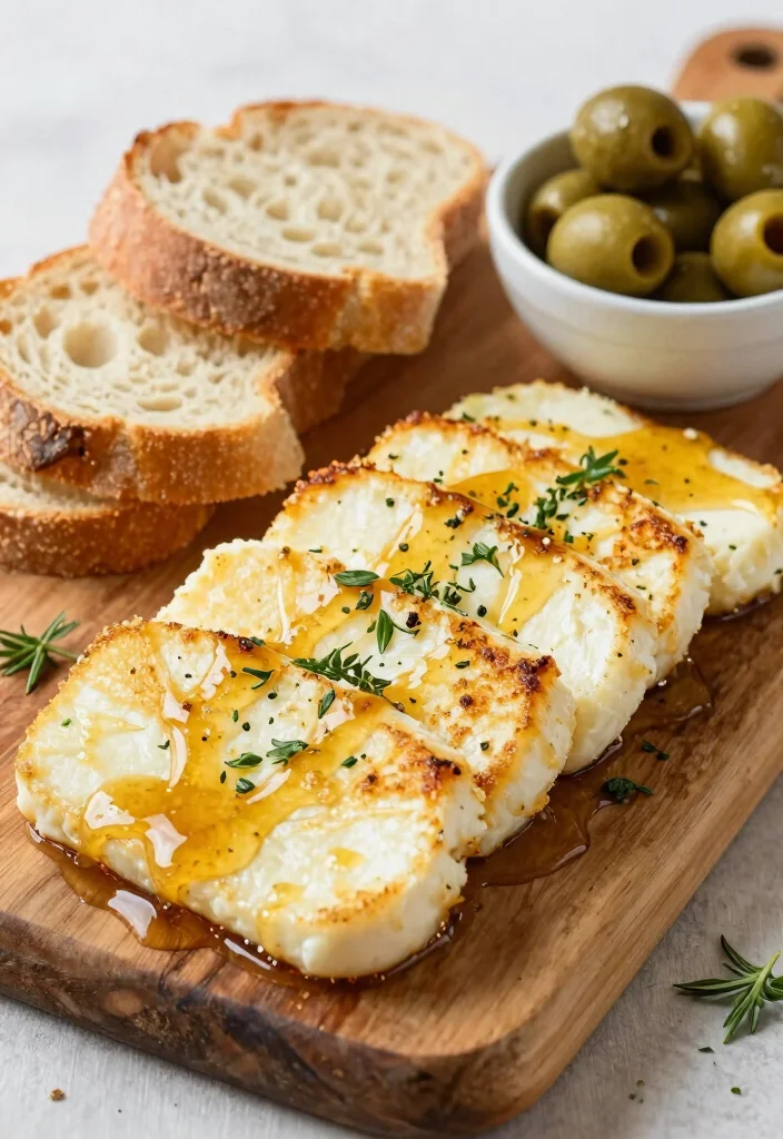 12 Halloumi Vegetarian Recipes for Easy Flavorful Meals - 4. Baked Halloumi with Honey & Herbs