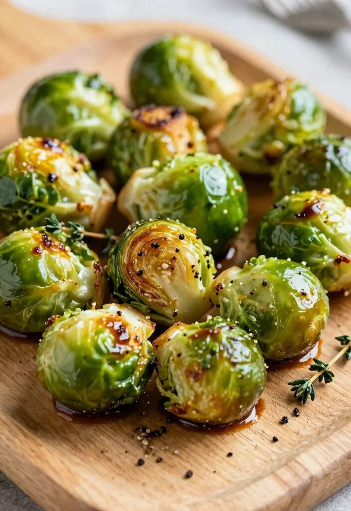 12 Healthy Brussels Sprout Recipes for Light Flavorful Sides - 1. Roasted Brussels Sprouts with Balsamic Glaze