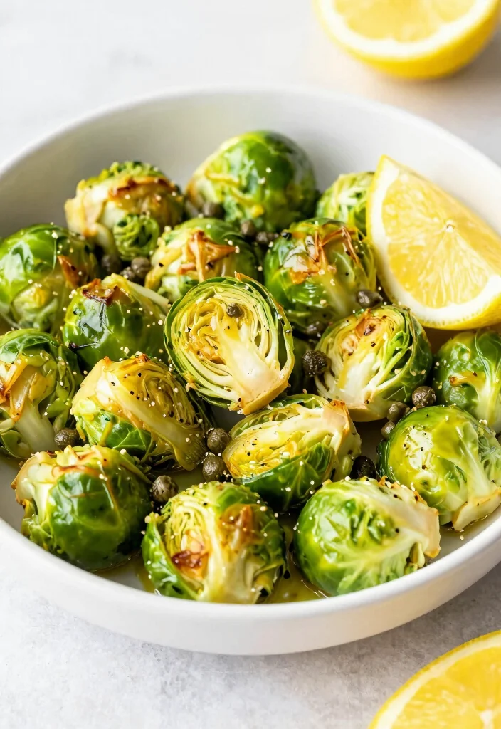 12 Healthy Brussels Sprout Recipes for Light Flavorful Sides - 10. Brussels Sprouts with Lemon and Capers