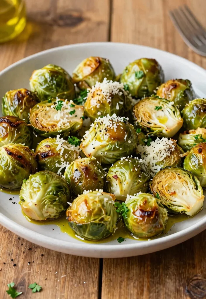 12 Healthy Brussels Sprout Recipes for Light Flavorful Sides - 4. Garlic Parmesan Brussels Sprouts