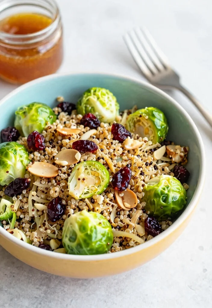 12 Healthy Brussels Sprout Recipes for Light Flavorful Sides - 5. Brussels Sprouts and Quinoa Salad