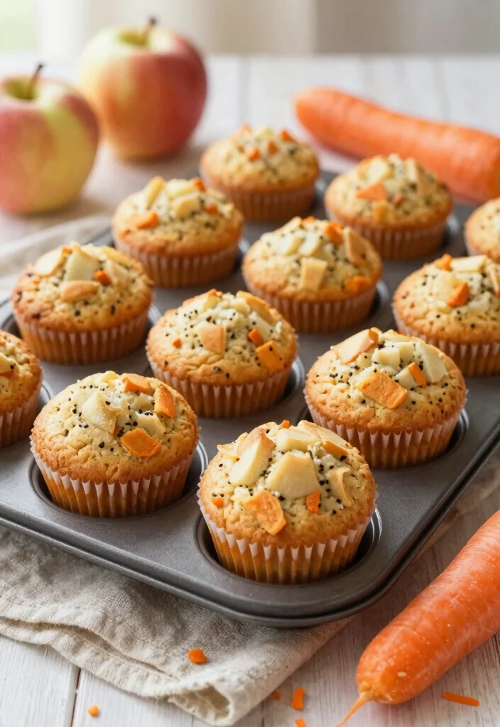12 Healthy Carrot Recipes for Fresh Nutritious Everyday Meals - 11. Carrot and Apple Muffins