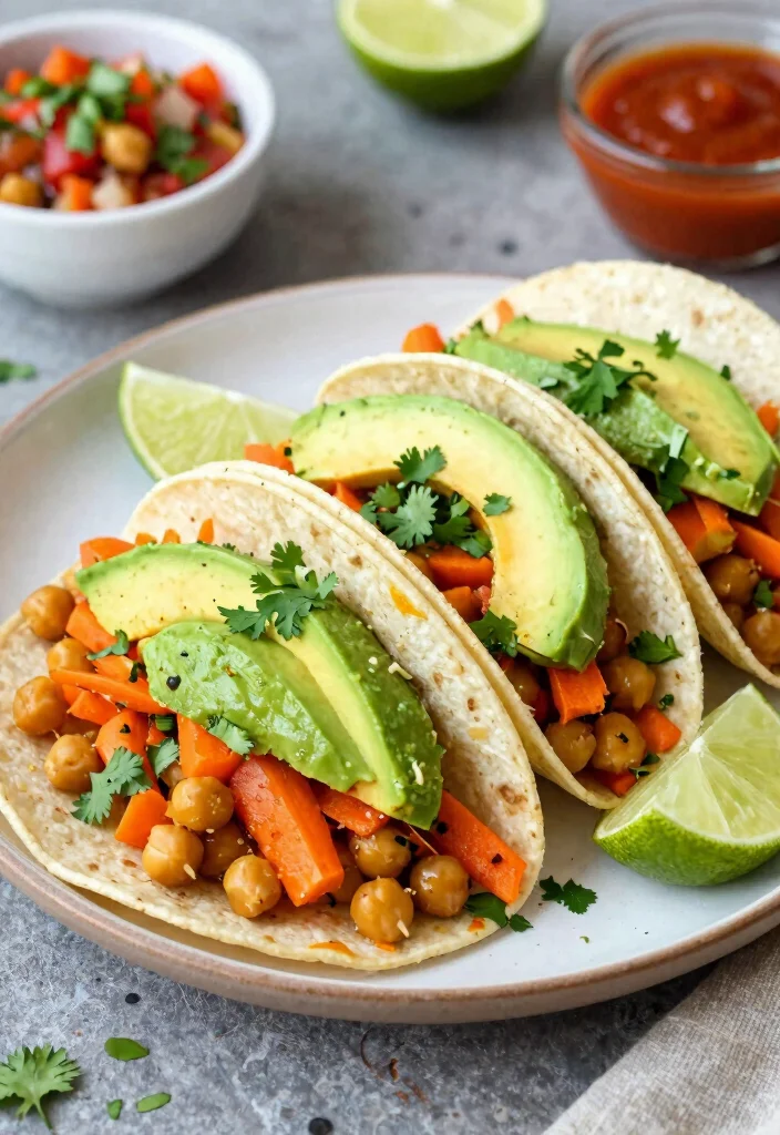 12 Healthy Carrot Recipes for Fresh Nutritious Everyday Meals - 8. Spicy Carrot and Chickpea Tacos