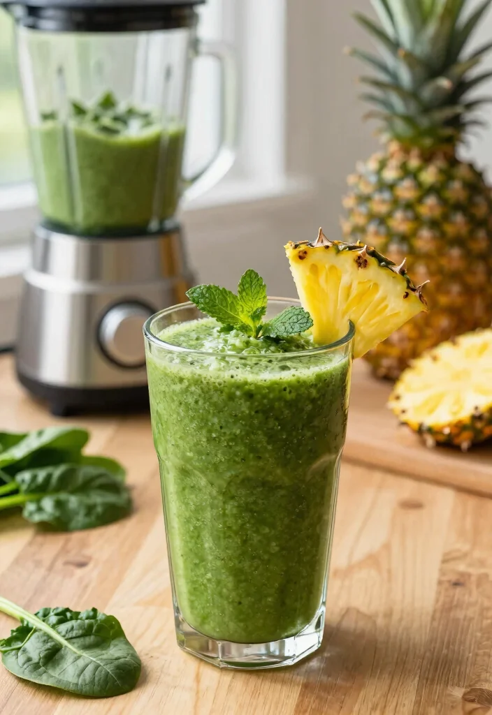 12 Healthy Drink Recipes for Fresh Energizing Sips - 1. Spinach and Pineapple Energizer