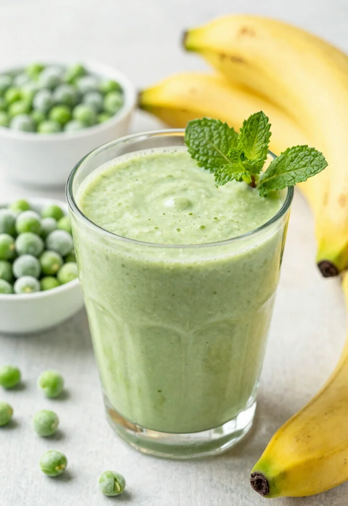 12 Healthy Drink Recipes for Fresh Energizing Sips - 10. Sweet Pea Mint Smoothie