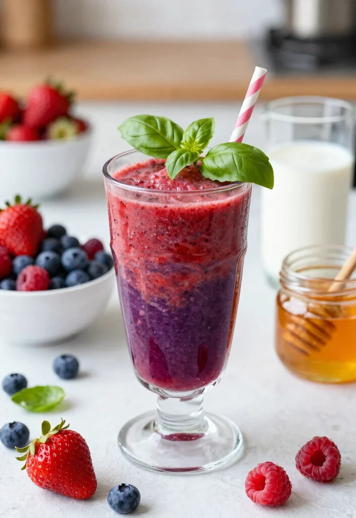 12 Healthy Drink Recipes for Fresh Energizing Sips - 2. Berry Basil Bliss