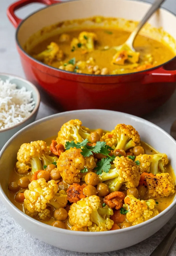 12 Healthy Dutch Oven Recipes for Cozy One-Pot Dinners - 6. Cauliflower and Chickpea Curry