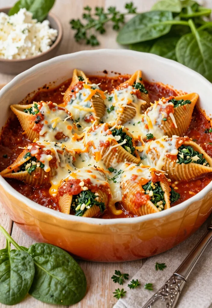 12 Healthy Italian Recipes for Fresh Simple Mediterranean Eating - 6. Spinach and Ricotta Stuffed Shells