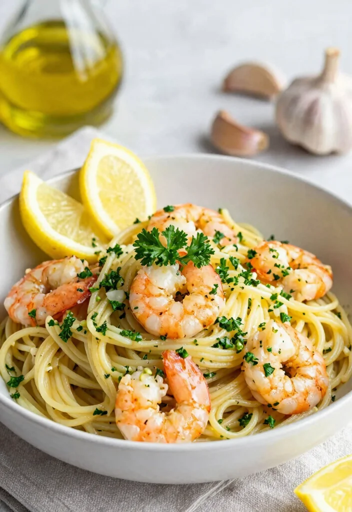 12 Healthy Italian Recipes for Fresh Simple Mediterranean Eating - 7. Lemon Garlic Shrimp Pasta