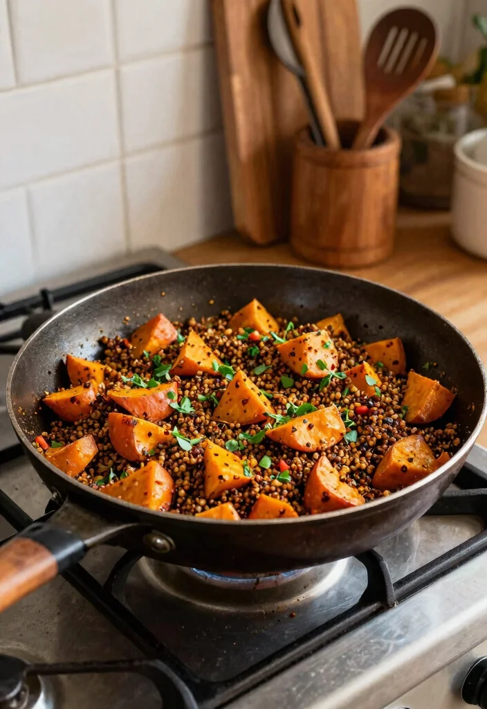 12 Healthy Quinoa Recipes for Easy Protein-Packed Meals - 7. Spicy Quinoa and Sweet Potato Skillet