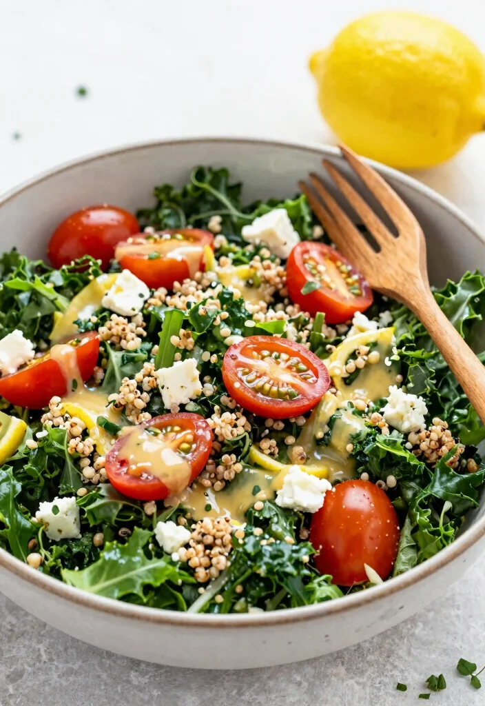 12 Kale Dinner Recipes for Nutritious Easy Weeknight Plates - 2. Kale and Quinoa Salad with Lemon Dressing
