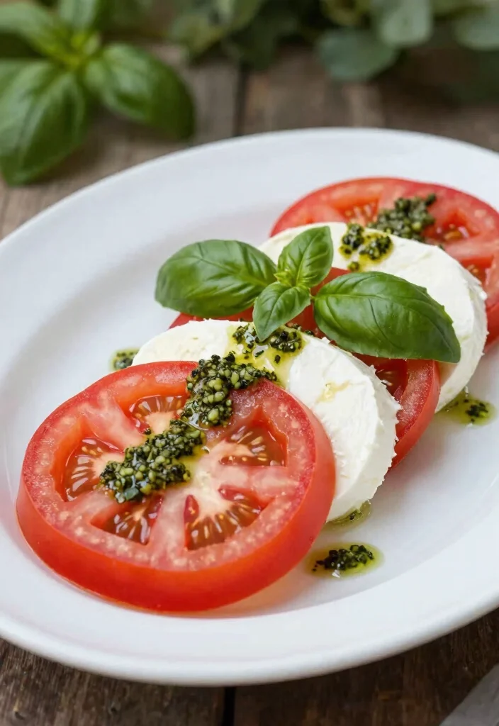 12 Keto Salad Recipes for Fresh Easy Low-Carb Meals - 4. Caprese Salad with Pesto