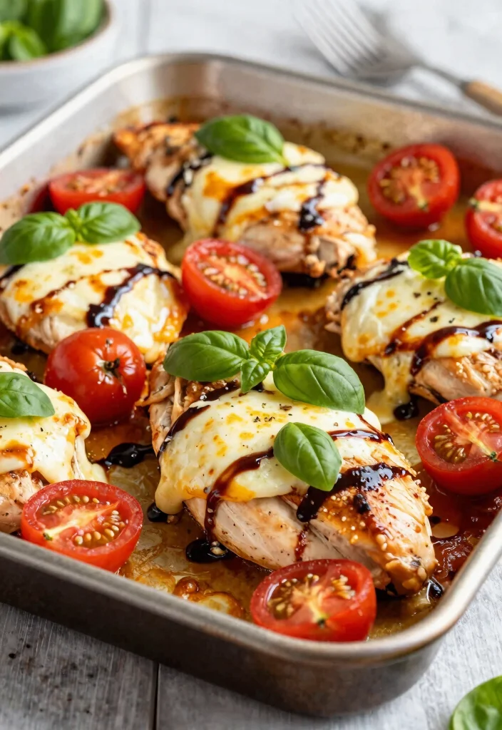 12 Keto Sheet Pan Recipes for Fast Low-Carb Weeknight Dinners - 12. Caprese Chicken Bake