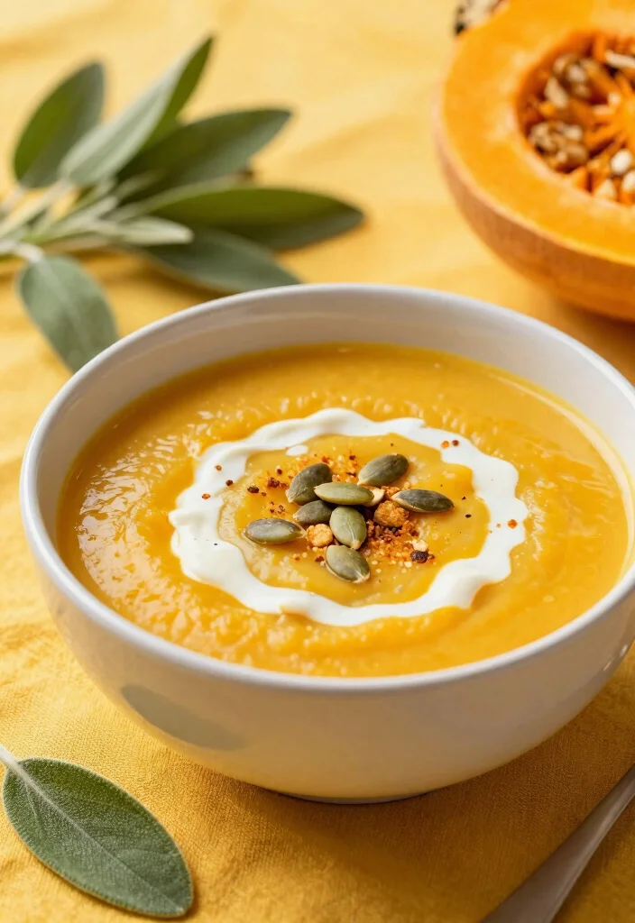 12 Keto Vegetable Soup Recipes for Light Cozy Low-Carb Bowls - 10. Butternut Squash and Sage Soup