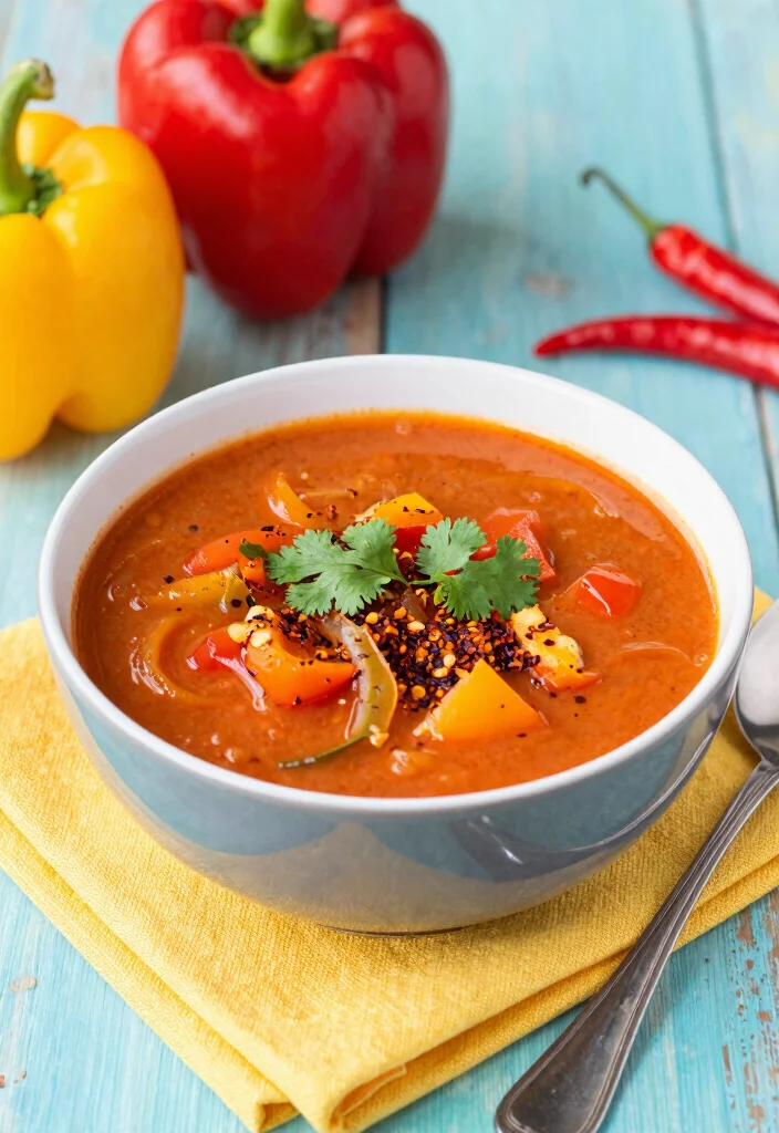 12 Keto Vegetable Soup Recipes for Light Cozy Low-Carb Bowls - 3. Spicy Bell Pepper Soup