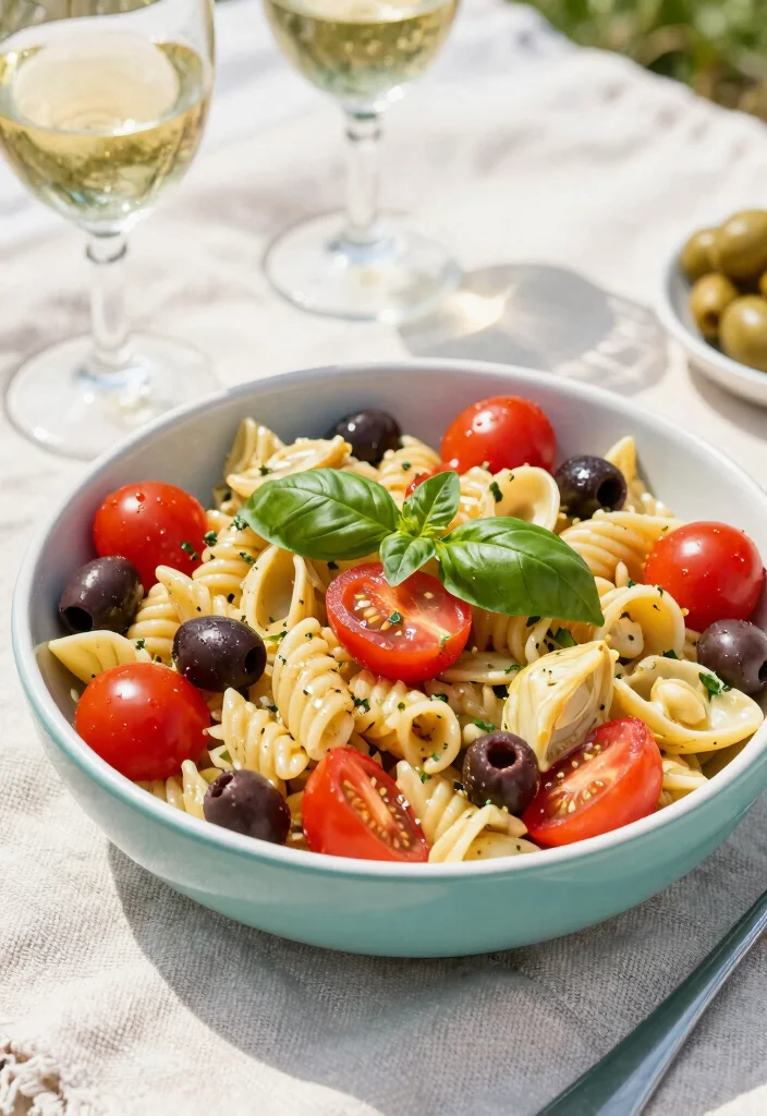 12 Mediterranean Vegan Recipes for Light Flavorful Meals - 6. Mediterranean Pasta Salad