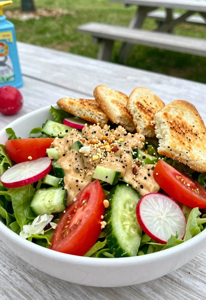 12 Mediterranean Vegan Recipes for Light Flavorful Meals - 9. Fattoush Salad