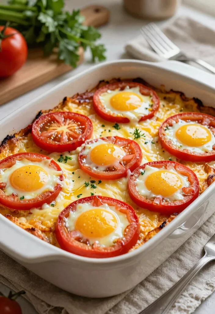 12 Tomato Dinner Recipes for Fresh Flavor-Packed Meals - 11. Tomato and Egg Breakfast Bake