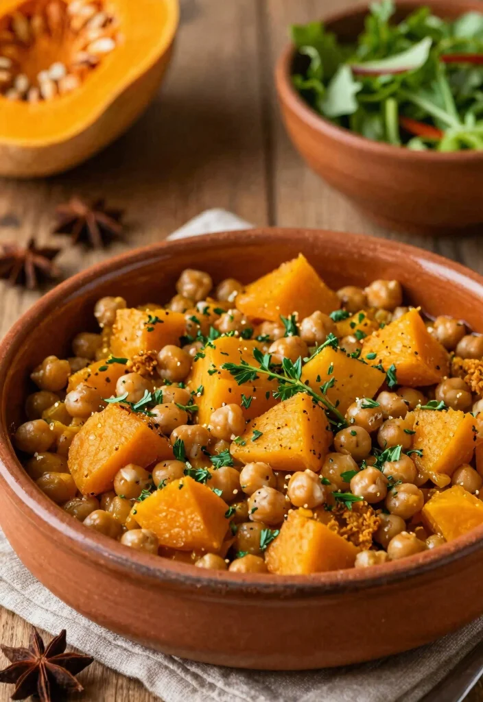 12 Vegan Casserole Recipes for Cozy Easy Plant-Based Dinners - 11. Butternut Squash and Chickpea Casserole