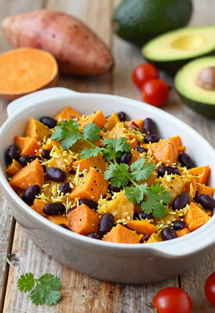 12 Vegan Casserole Recipes for Cozy Easy Plant-Based Dinners - 2. Sweet Potato & Black Bean Casserole