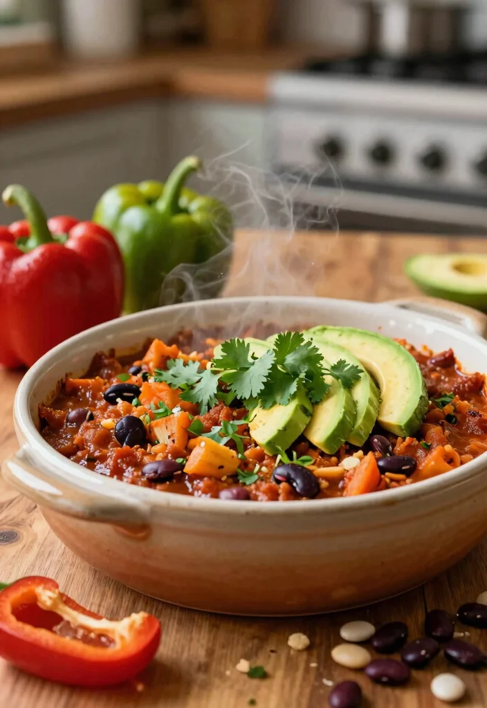 12 Vegan Casserole Recipes for Cozy Easy Plant-Based Dinners - 6. Spicy Vegan Chili Casserole